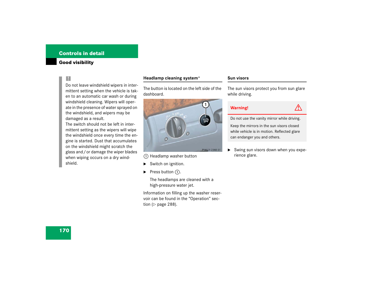 Mercedes-Benz 2004 E 320 User Manual | Page 170 / 442