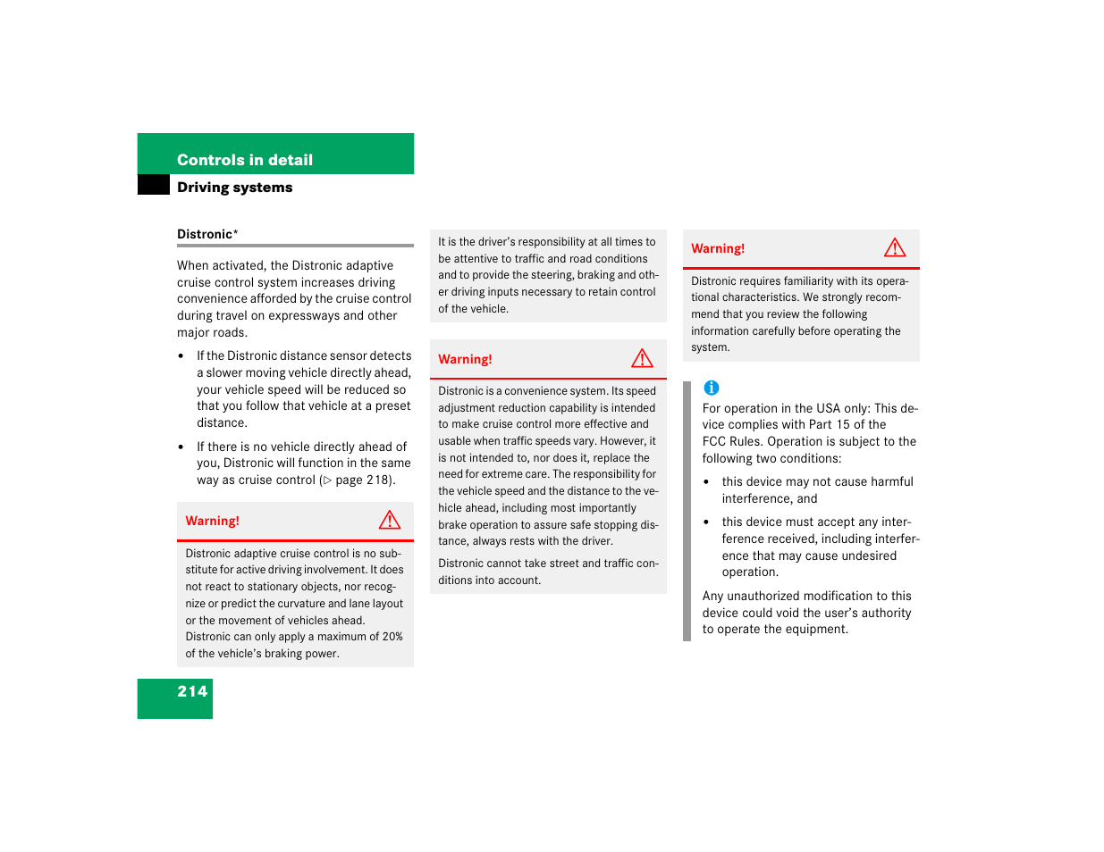 Mercedes-Benz 2004 E 320 User Manual | Page 214 / 442