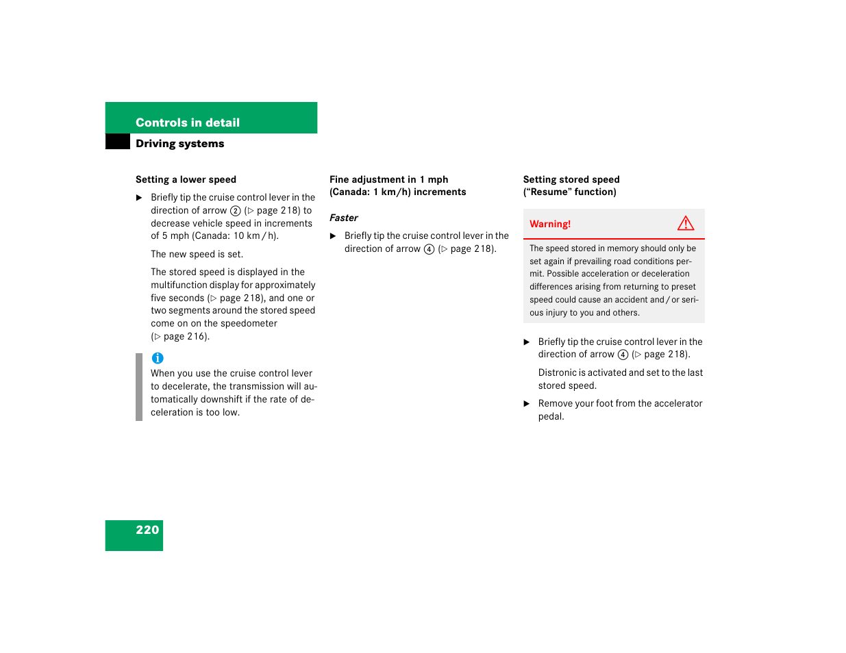 Mercedes-Benz 2004 E 320 User Manual | Page 220 / 442