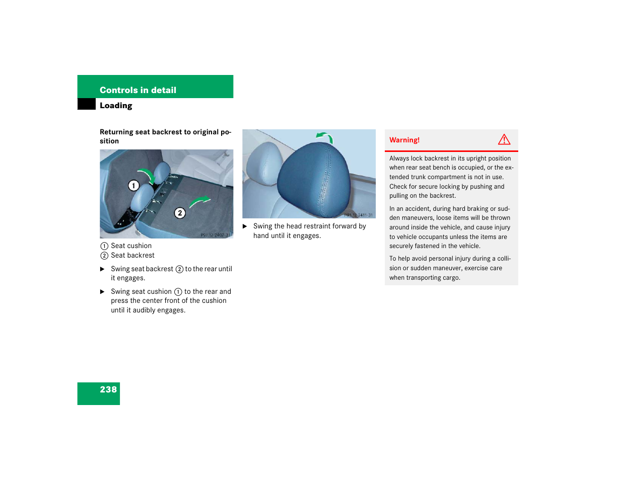Mercedes-Benz 2004 E 320 User Manual | Page 238 / 442