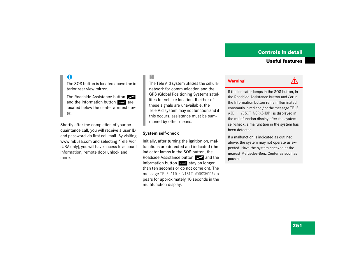 Mercedes-Benz 2004 E 320 User Manual | Page 251 / 442