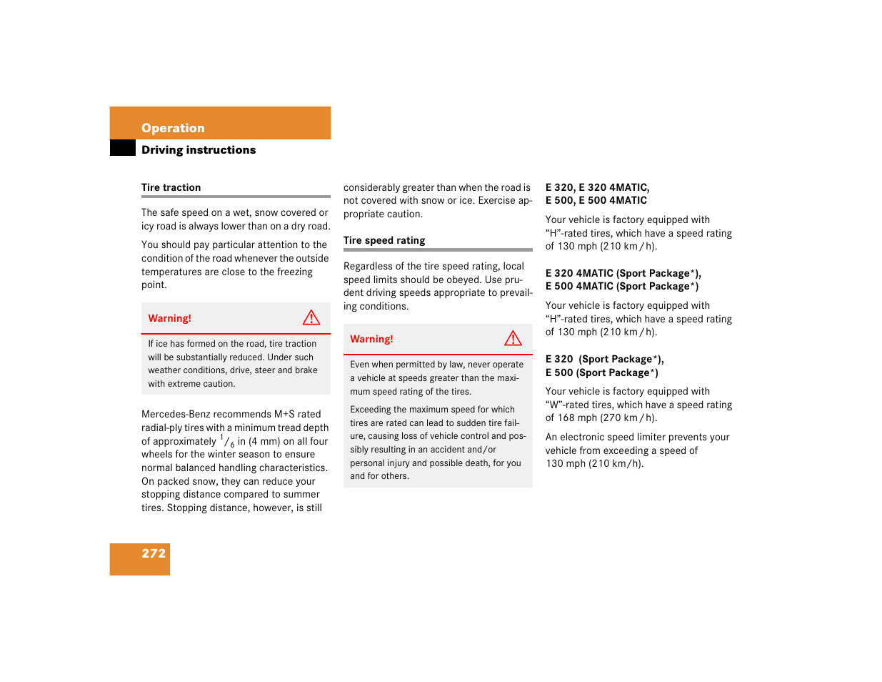 Mercedes-Benz 2004 E 320 User Manual | Page 272 / 442