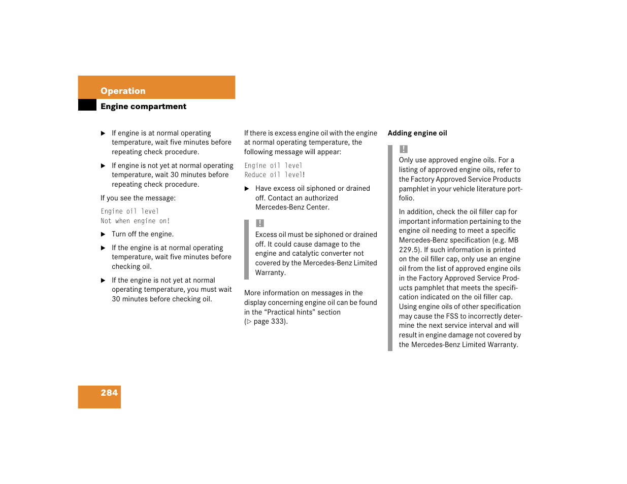 Mercedes-Benz 2004 E 320 User Manual | Page 284 / 442