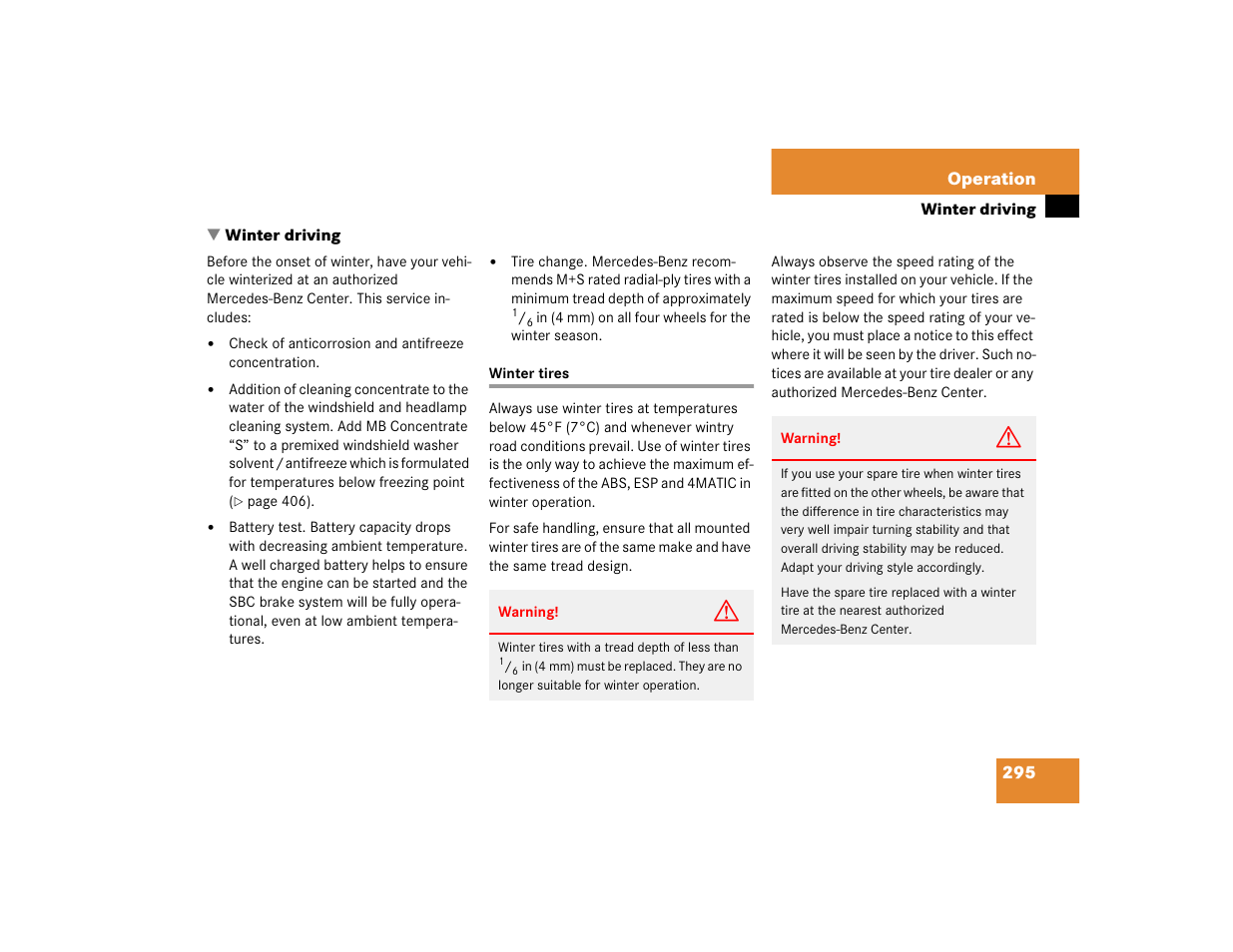 Mercedes-Benz 2004 E 320 User Manual | Page 295 / 442