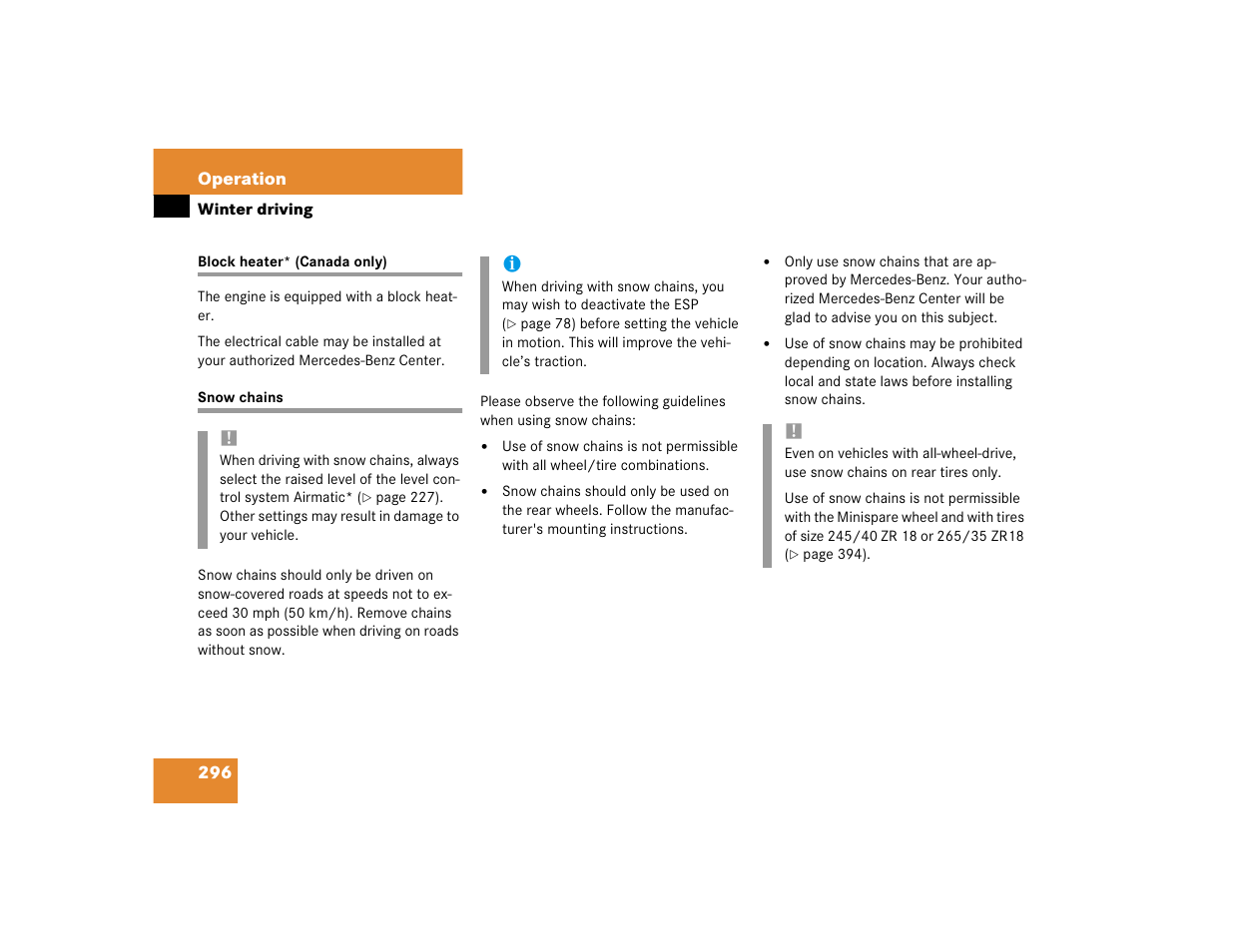 Mercedes-Benz 2004 E 320 User Manual | Page 296 / 442
