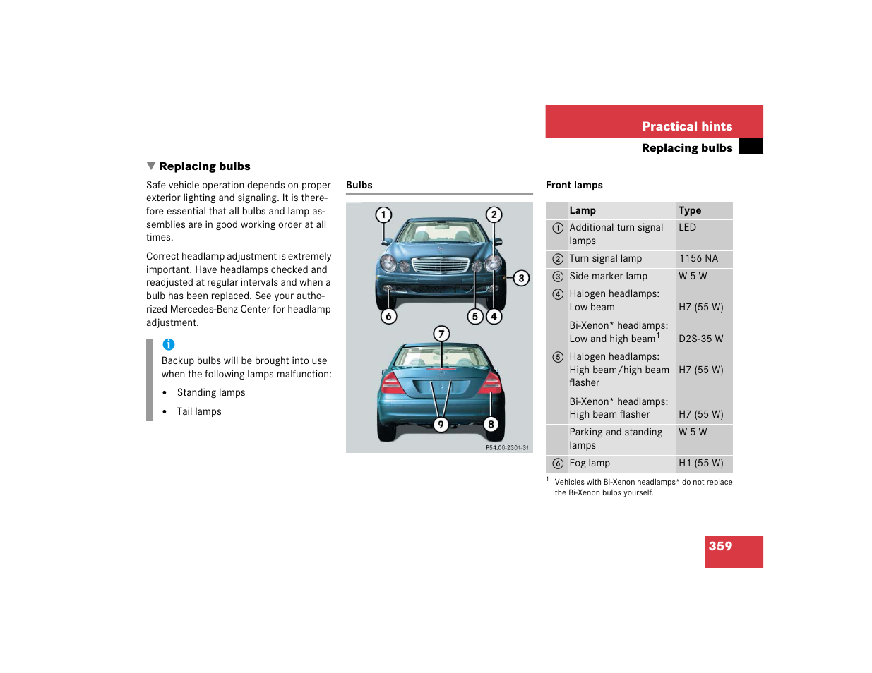 Mercedes-Benz 2004 E 320 User Manual | Page 359 / 442