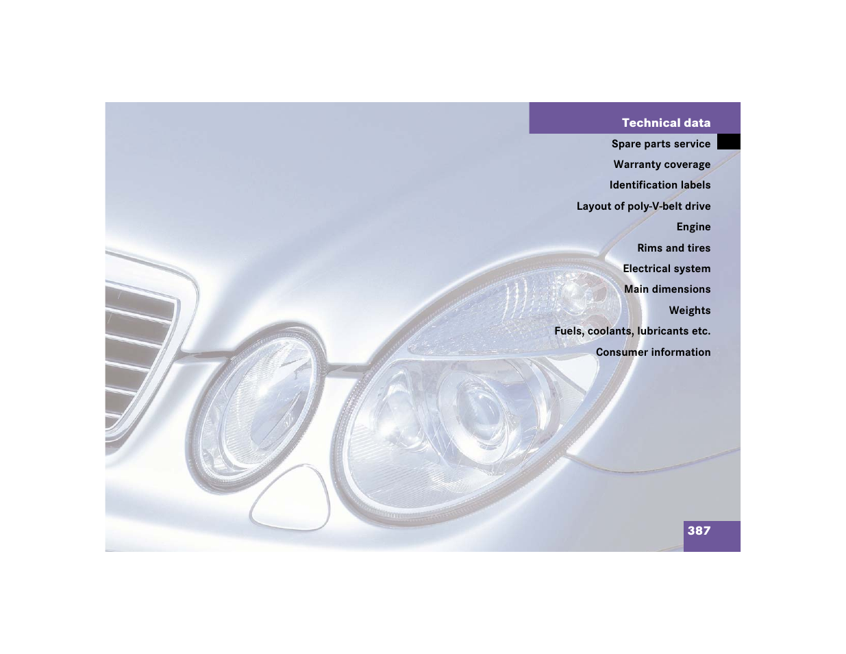 Mercedes-Benz 2004 E 320 User Manual | Page 387 / 442