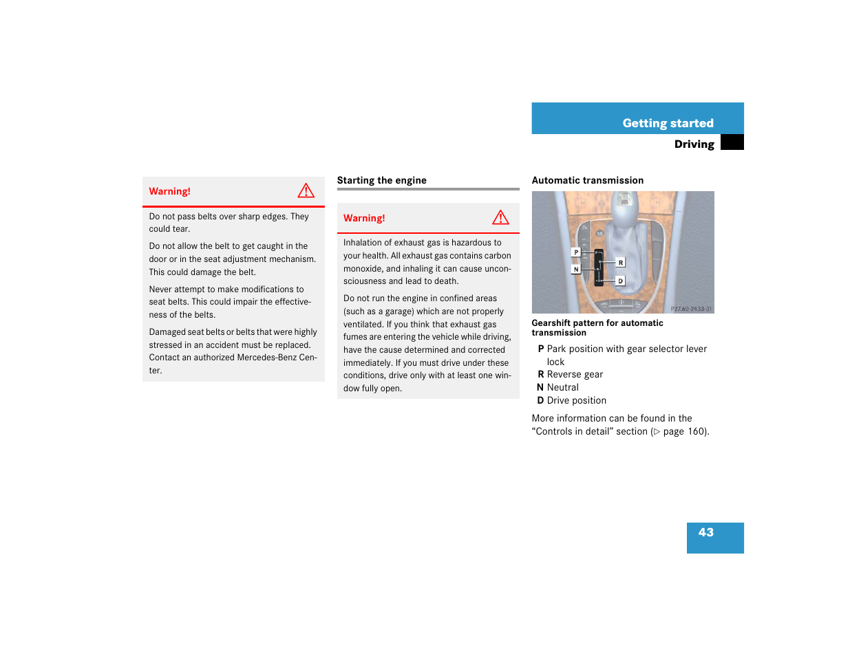 Mercedes-Benz 2004 E 320 User Manual | Page 43 / 442