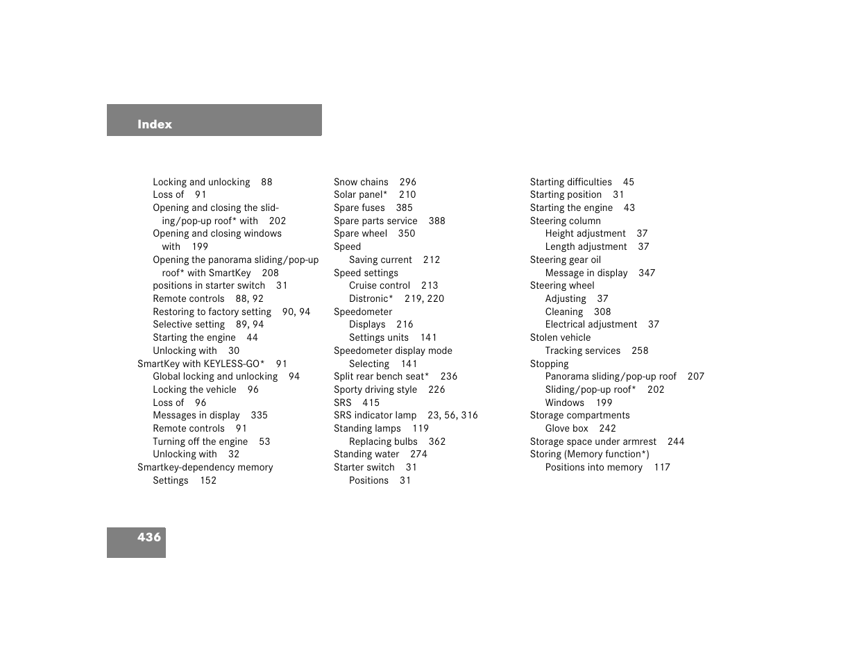 Mercedes-Benz 2004 E 320 User Manual | Page 436 / 442