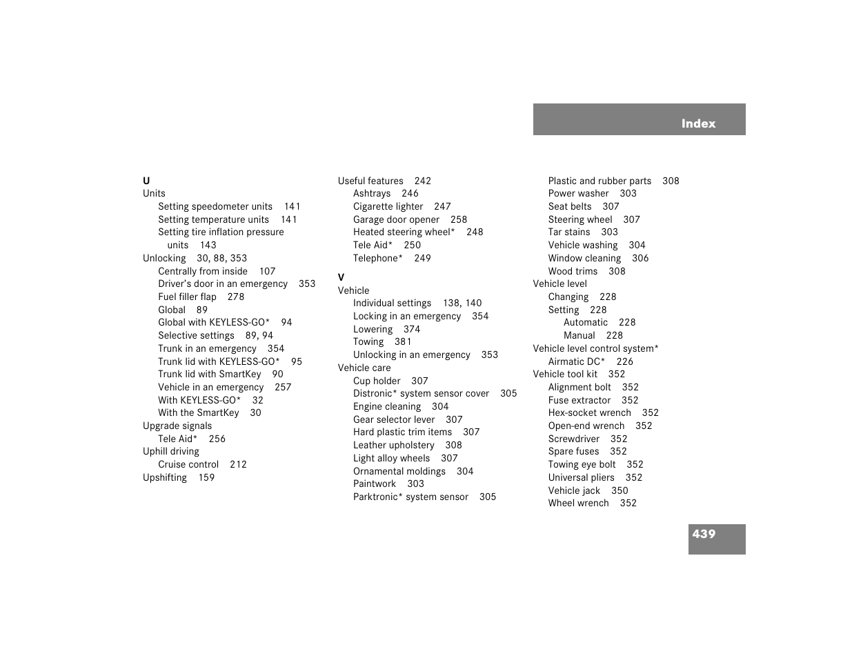 Mercedes-Benz 2004 E 320 User Manual | Page 439 / 442