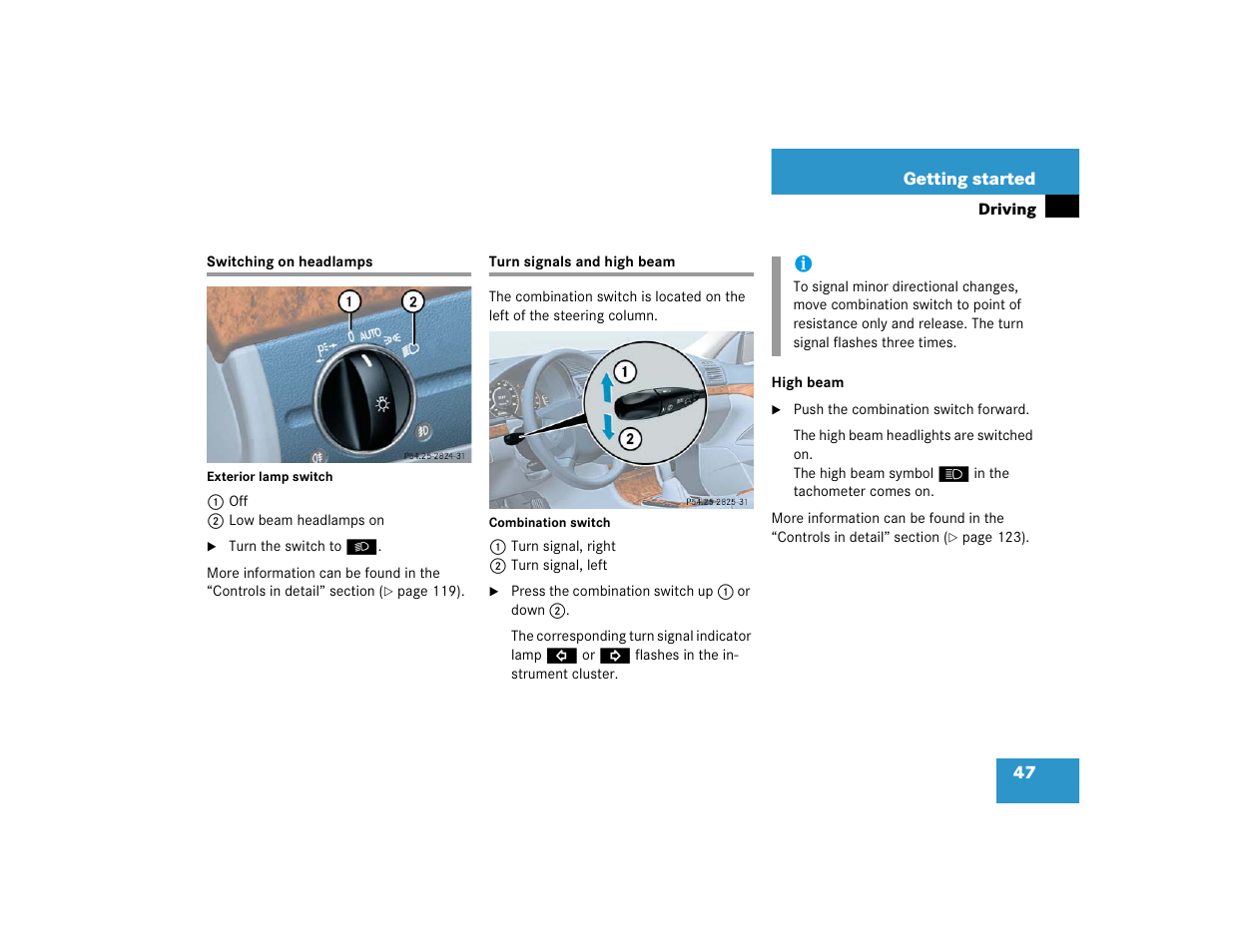 Mercedes-Benz 2004 E 320 User Manual | Page 47 / 442