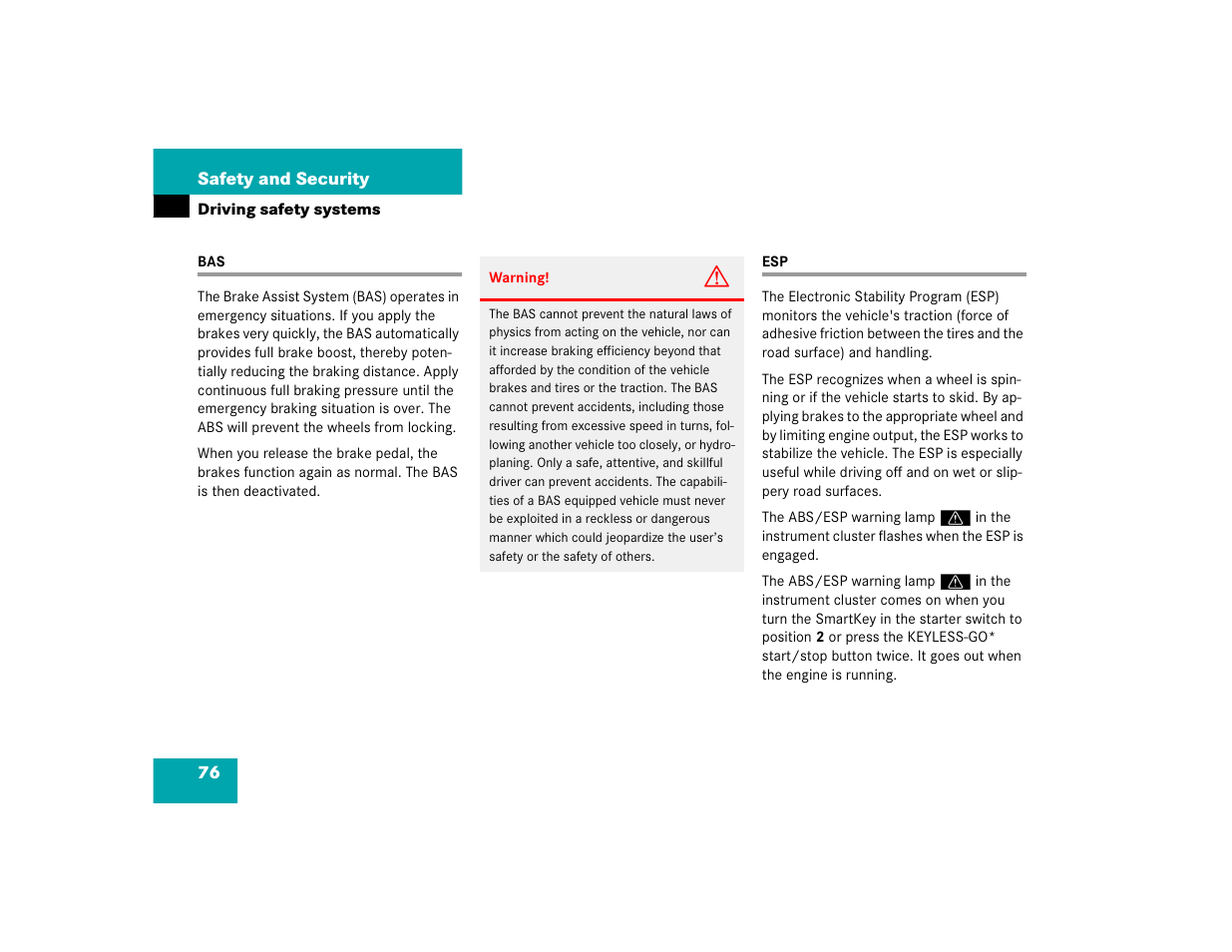 Mercedes-Benz 2004 E 320 User Manual | Page 76 / 442