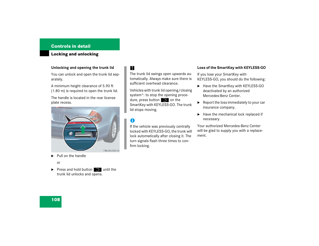 Mercedes-Benz 2005 E 320 CDI User Manual | Page 110 / 506