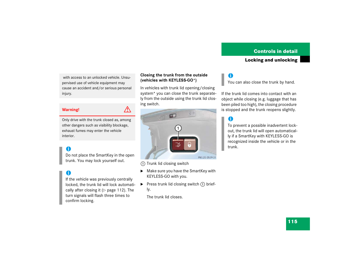 Mercedes-Benz 2005 E 320 CDI User Manual | Page 117 / 506