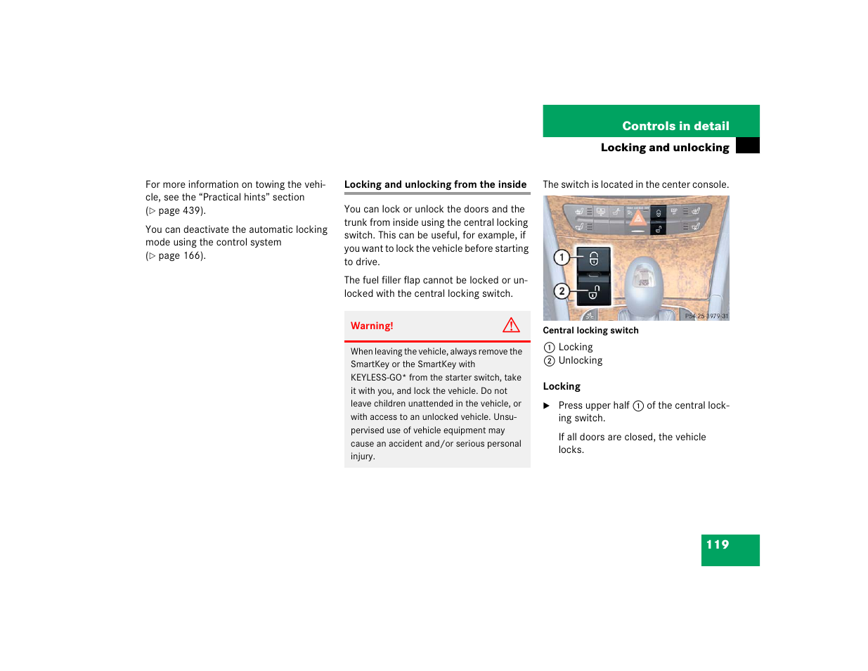 Mercedes-Benz 2005 E 320 CDI User Manual | Page 121 / 506