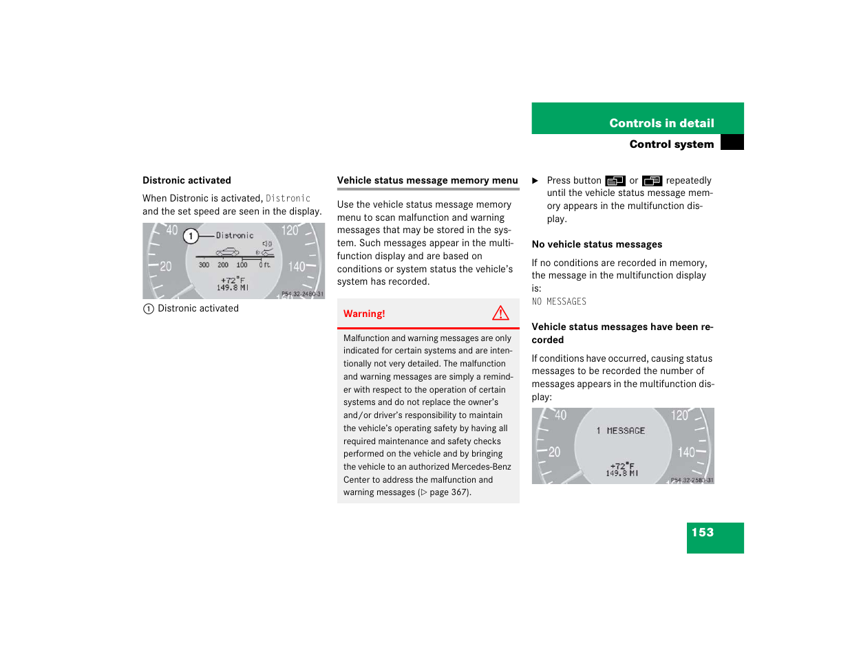 Mercedes-Benz 2005 E 320 CDI User Manual | Page 155 / 506