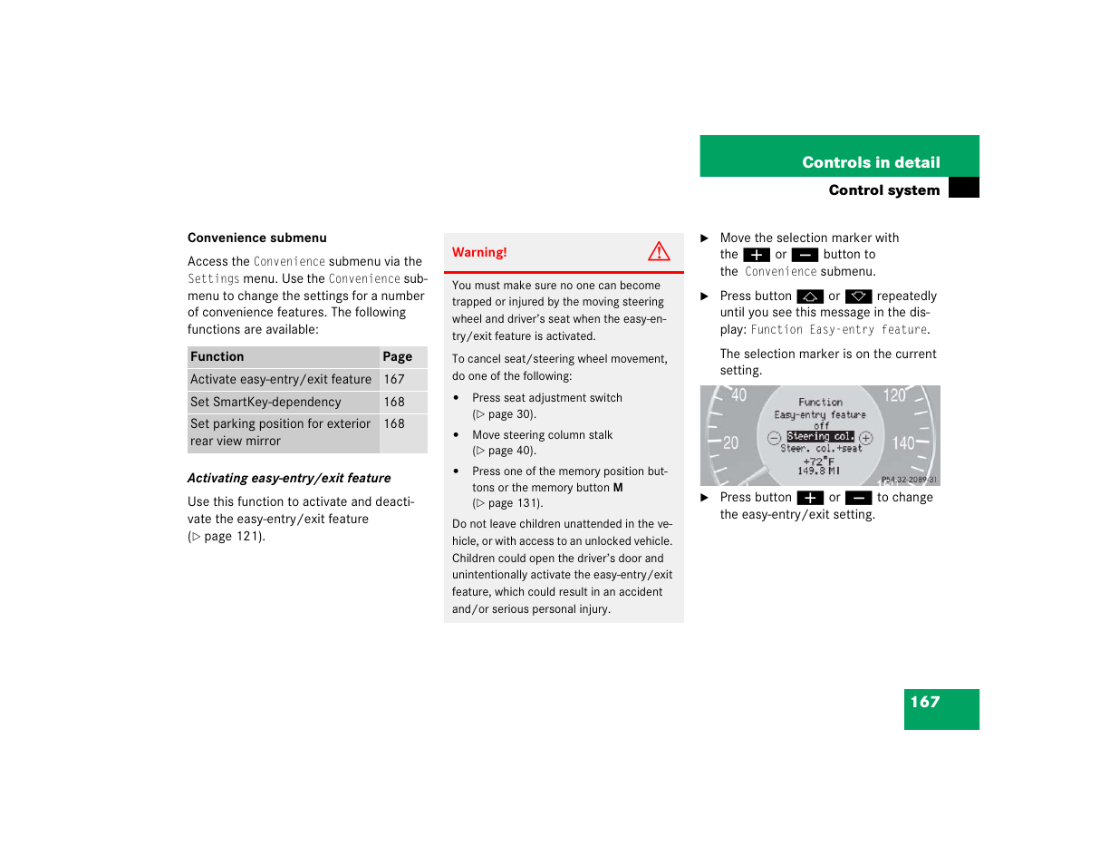 Mercedes-Benz 2005 E 320 CDI User Manual | Page 169 / 506