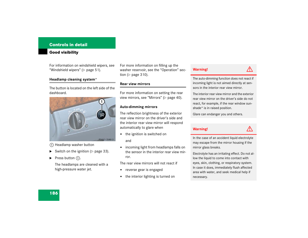 Mercedes-Benz 2005 E 320 CDI User Manual | Page 188 / 506