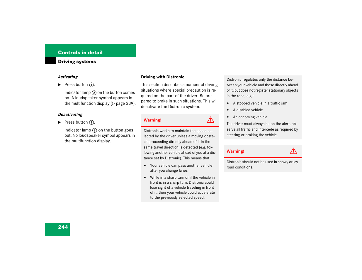 Mercedes-Benz 2005 E 320 CDI User Manual | Page 246 / 506