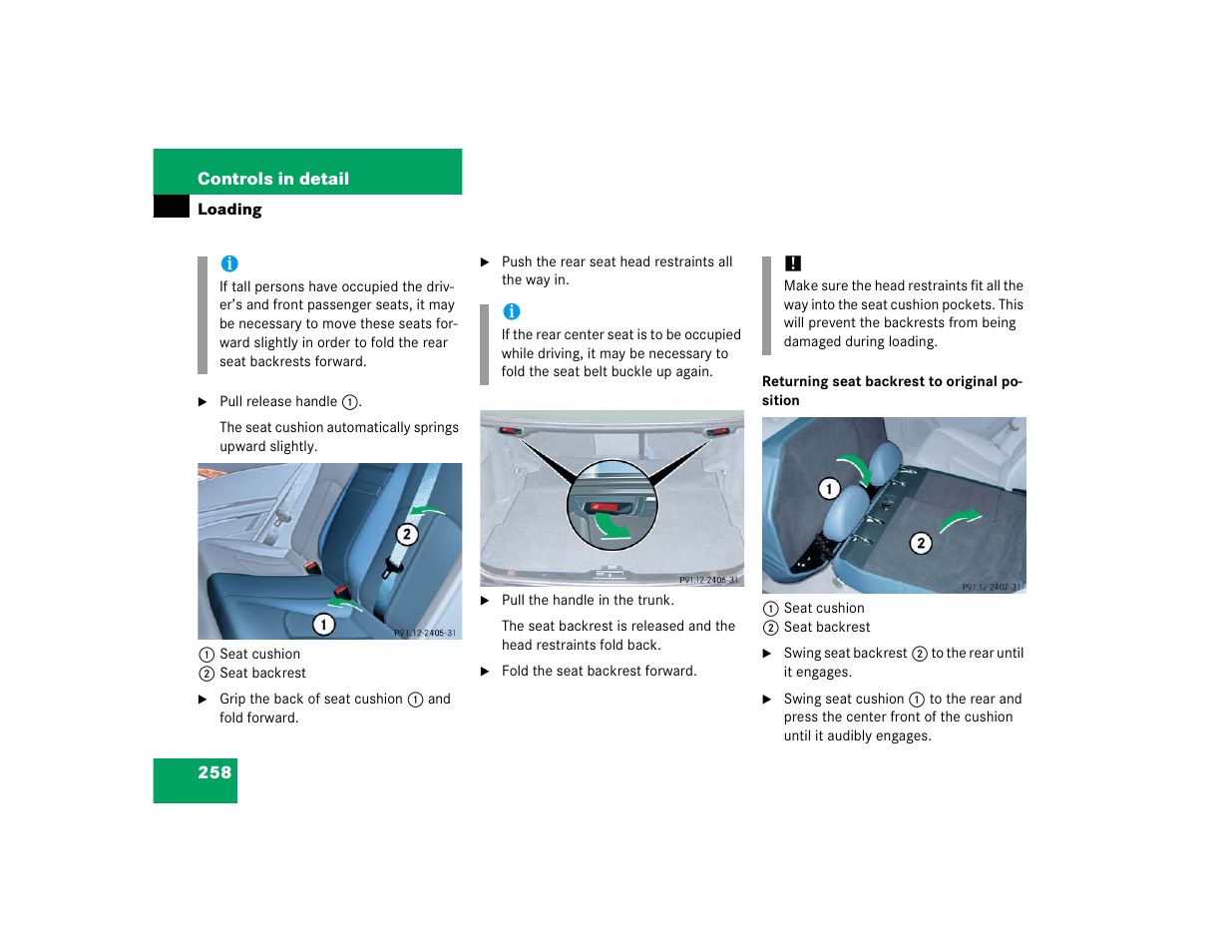 Mercedes-Benz 2005 E 320 CDI User Manual | Page 260 / 506