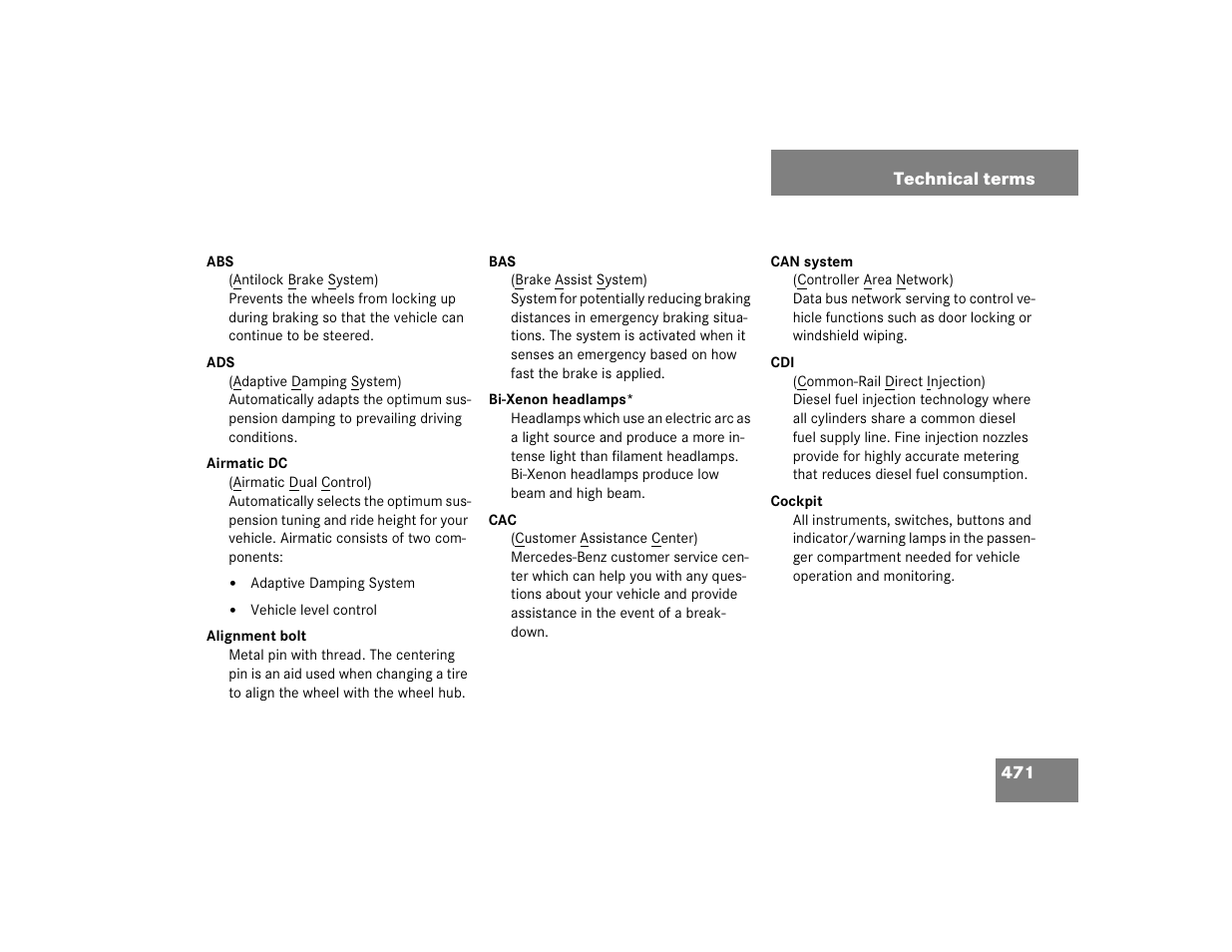 Mercedes-Benz 2005 E 320 CDI User Manual | Page 473 / 506