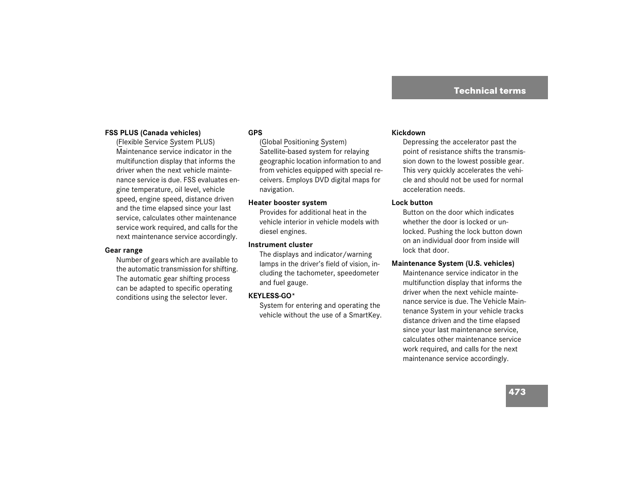 Mercedes-Benz 2005 E 320 CDI User Manual | Page 475 / 506