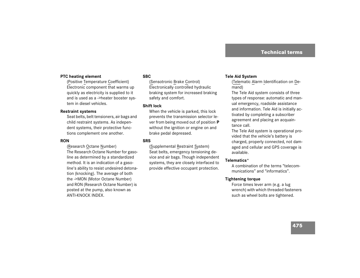 Mercedes-Benz 2005 E 320 CDI User Manual | Page 477 / 506