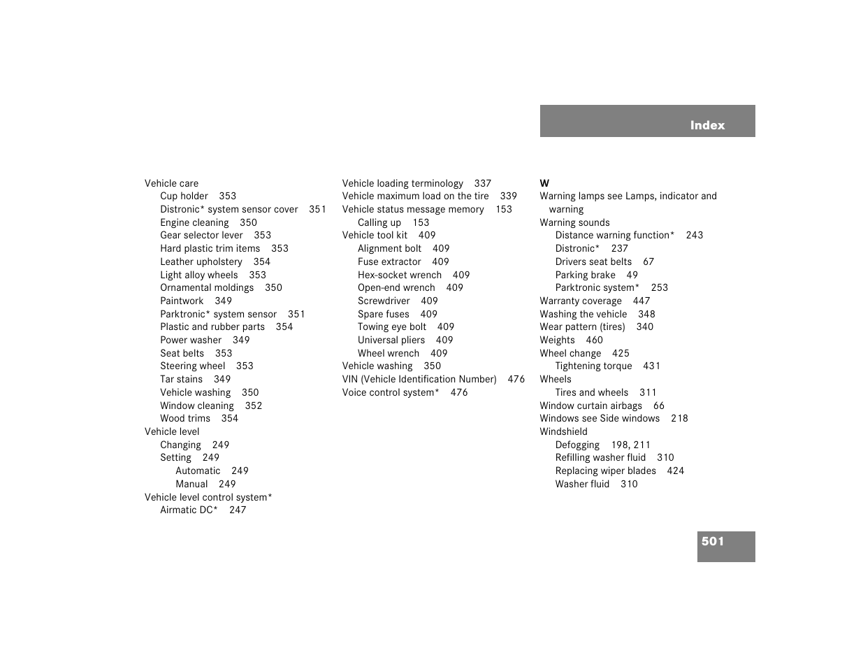 Mercedes-Benz 2005 E 320 CDI User Manual | Page 503 / 506