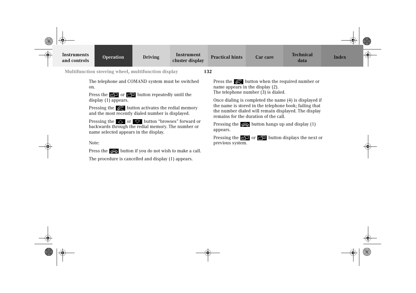 Mercedes-Benz 2002 CL 600 User Manual | Page 135 / 430