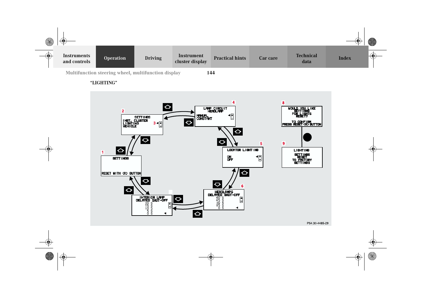 Individual settings:"lighting | Mercedes-Benz 2002 CL 600 User Manual | Page 147 / 430