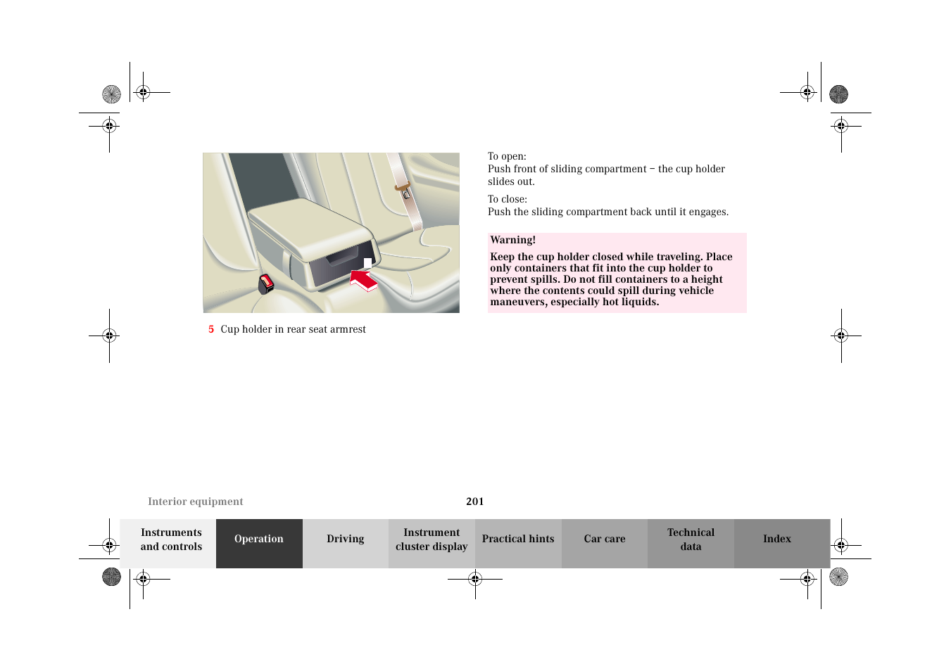 Mercedes-Benz 2002 CL 600 User Manual | Page 204 / 430