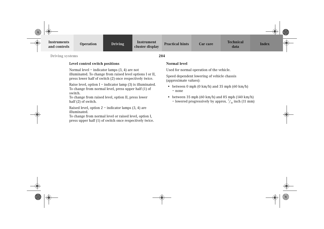 Mercedes-Benz 2002 CL 600 User Manual | Page 287 / 430