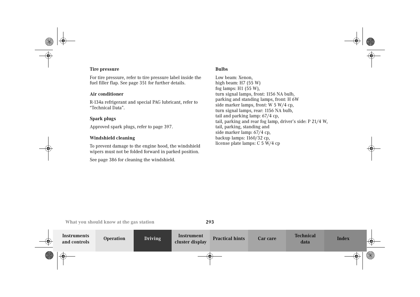 Mercedes-Benz 2002 CL 600 User Manual | Page 296 / 430