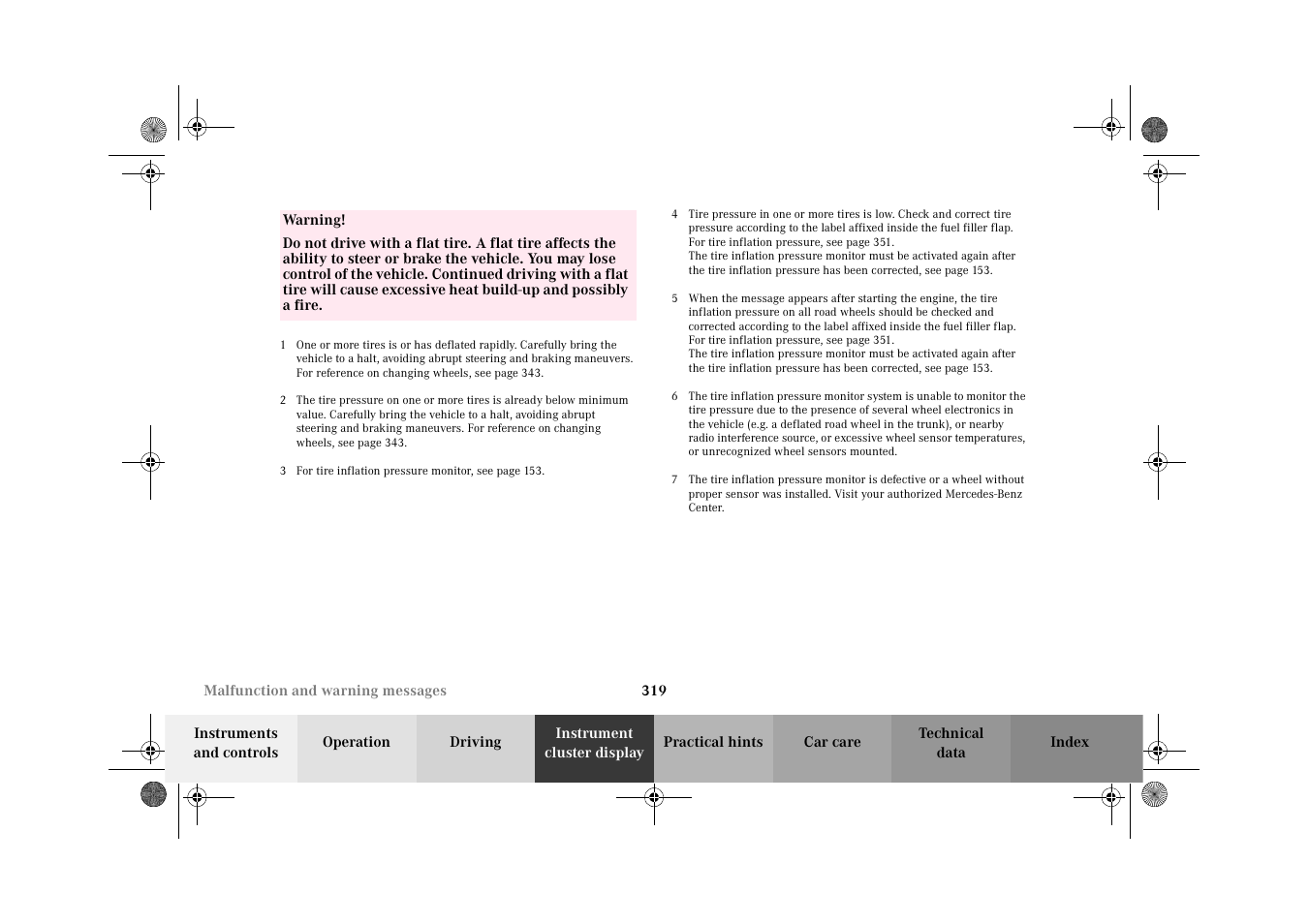 Mercedes-Benz 2002 CL 600 User Manual | Page 322 / 430