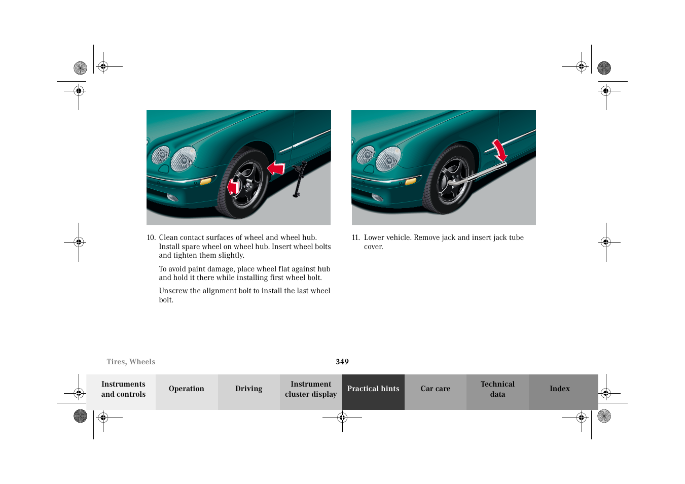 Mercedes-Benz 2002 CL 600 User Manual | Page 352 / 430