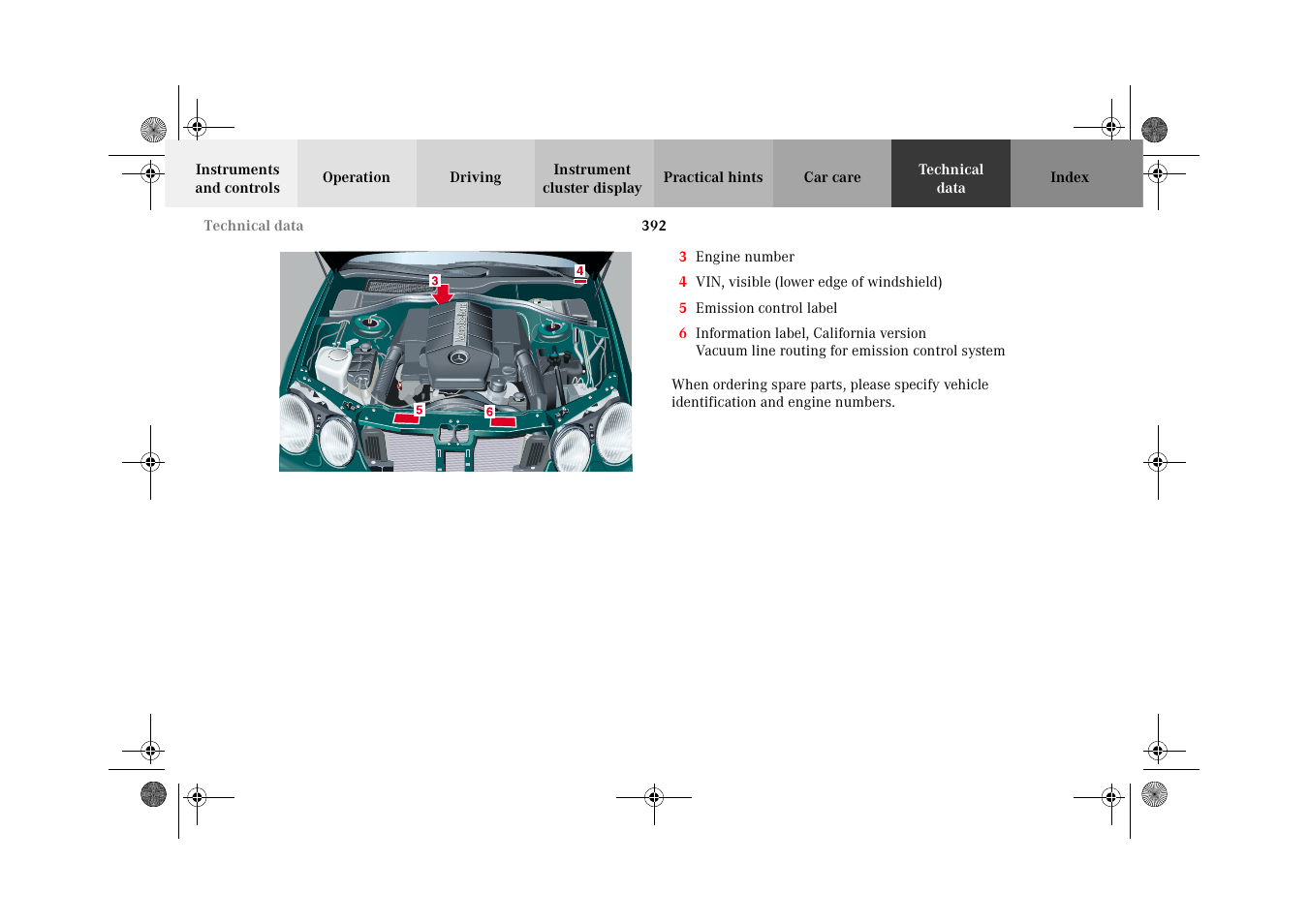 Mercedes-Benz 2002 CL 600 User Manual | Page 395 / 430