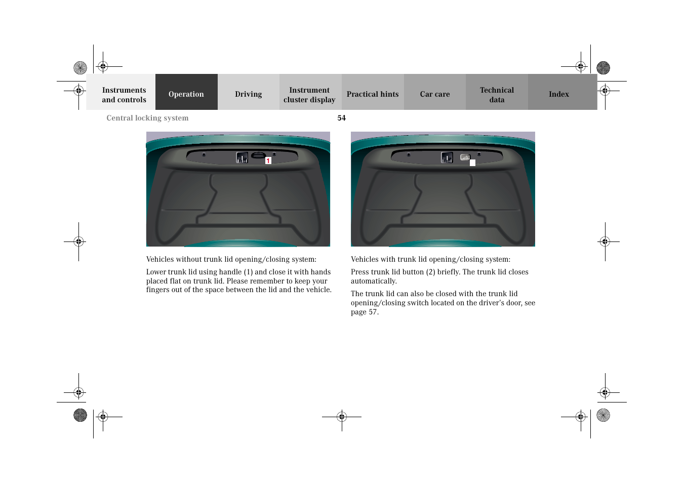Mercedes-Benz 2002 CL 600 User Manual | Page 57 / 430
