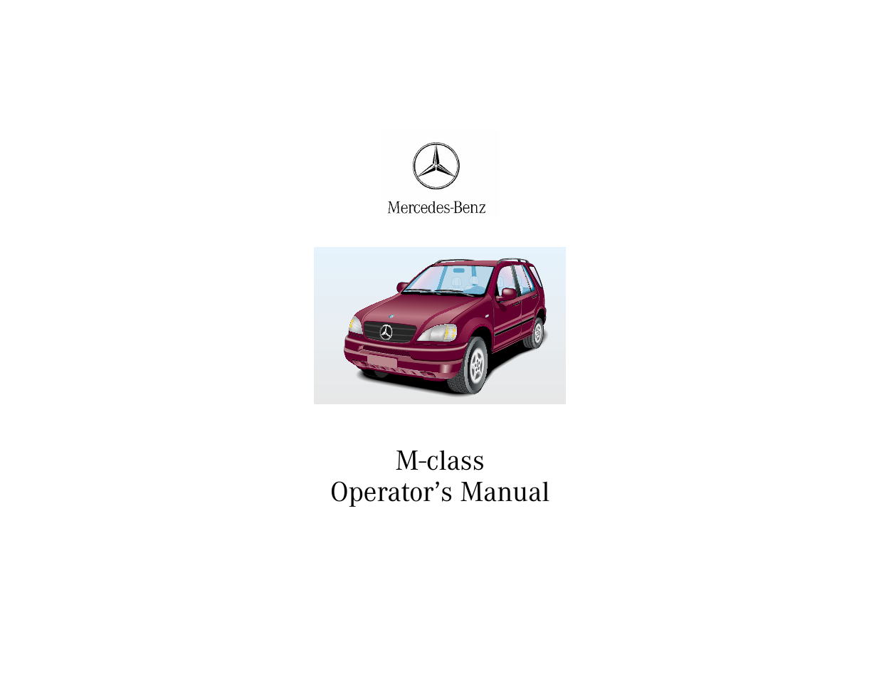 Mercedes-Benz 2001 ML 55 AMG User Manual | 317 pages