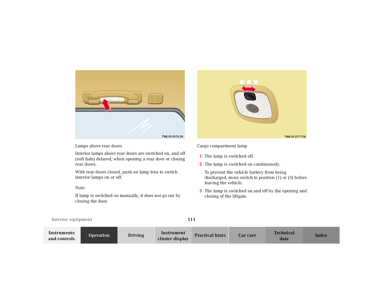 Mercedes-Benz 2001 ML 55 AMG User Manual | Page 114 / 317