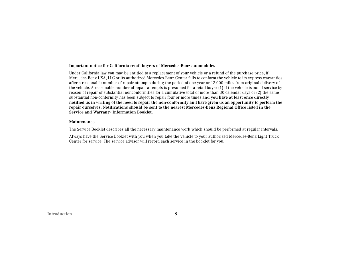 Mercedes-Benz 2001 ML 55 AMG User Manual | Page 12 / 317