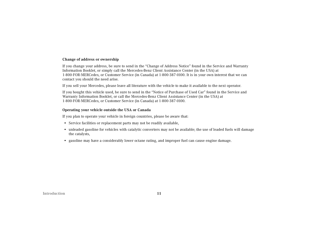 Mercedes-Benz 2001 ML 55 AMG User Manual | Page 14 / 317