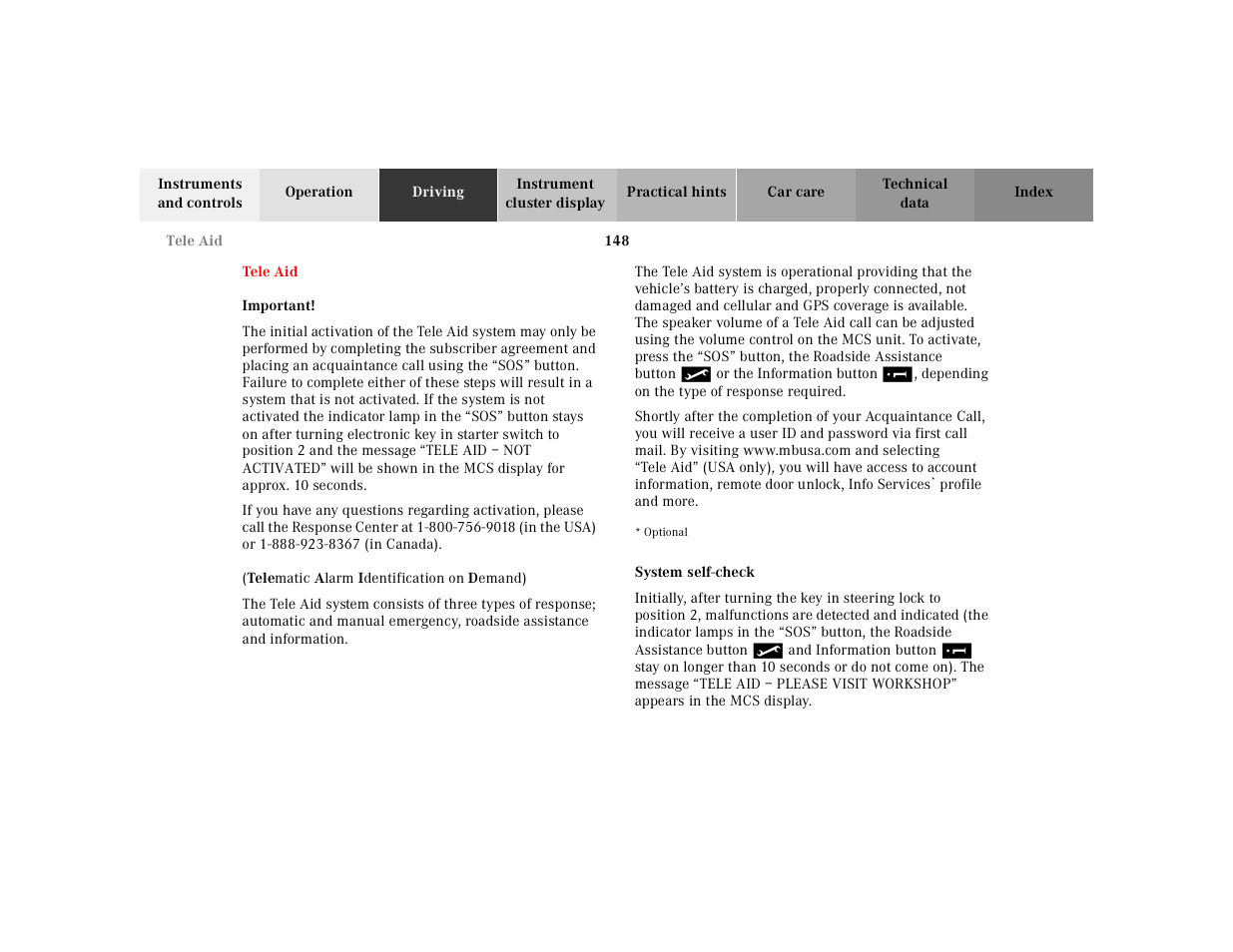 Mercedes-Benz 2001 ML 55 AMG User Manual | Page 151 / 317