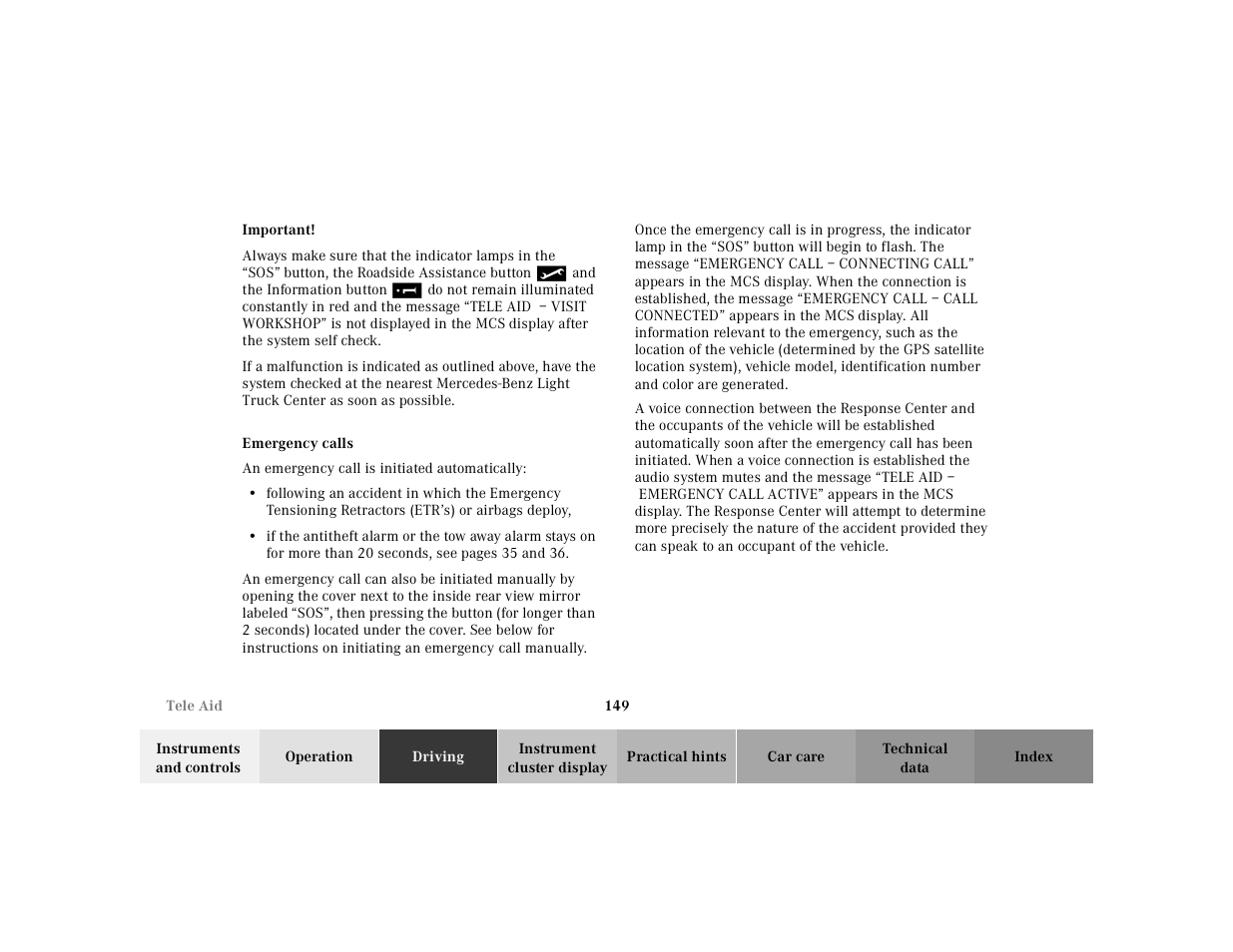 Mercedes-Benz 2001 ML 55 AMG User Manual | Page 152 / 317