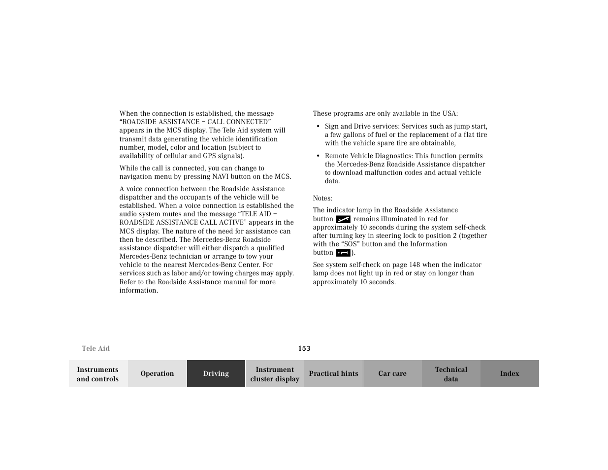 Mercedes-Benz 2001 ML 55 AMG User Manual | Page 156 / 317