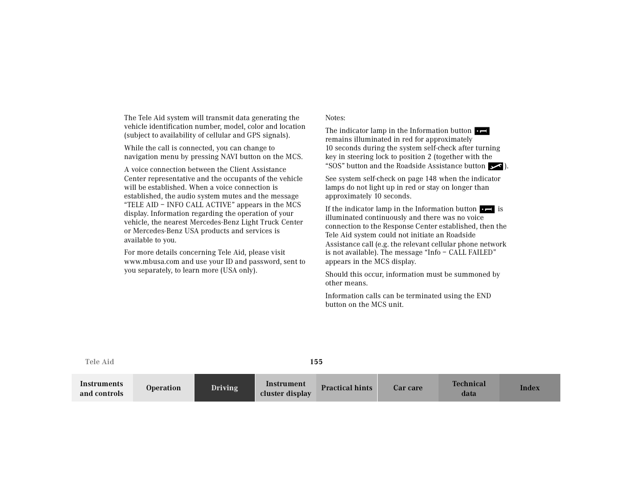 Mercedes-Benz 2001 ML 55 AMG User Manual | Page 158 / 317