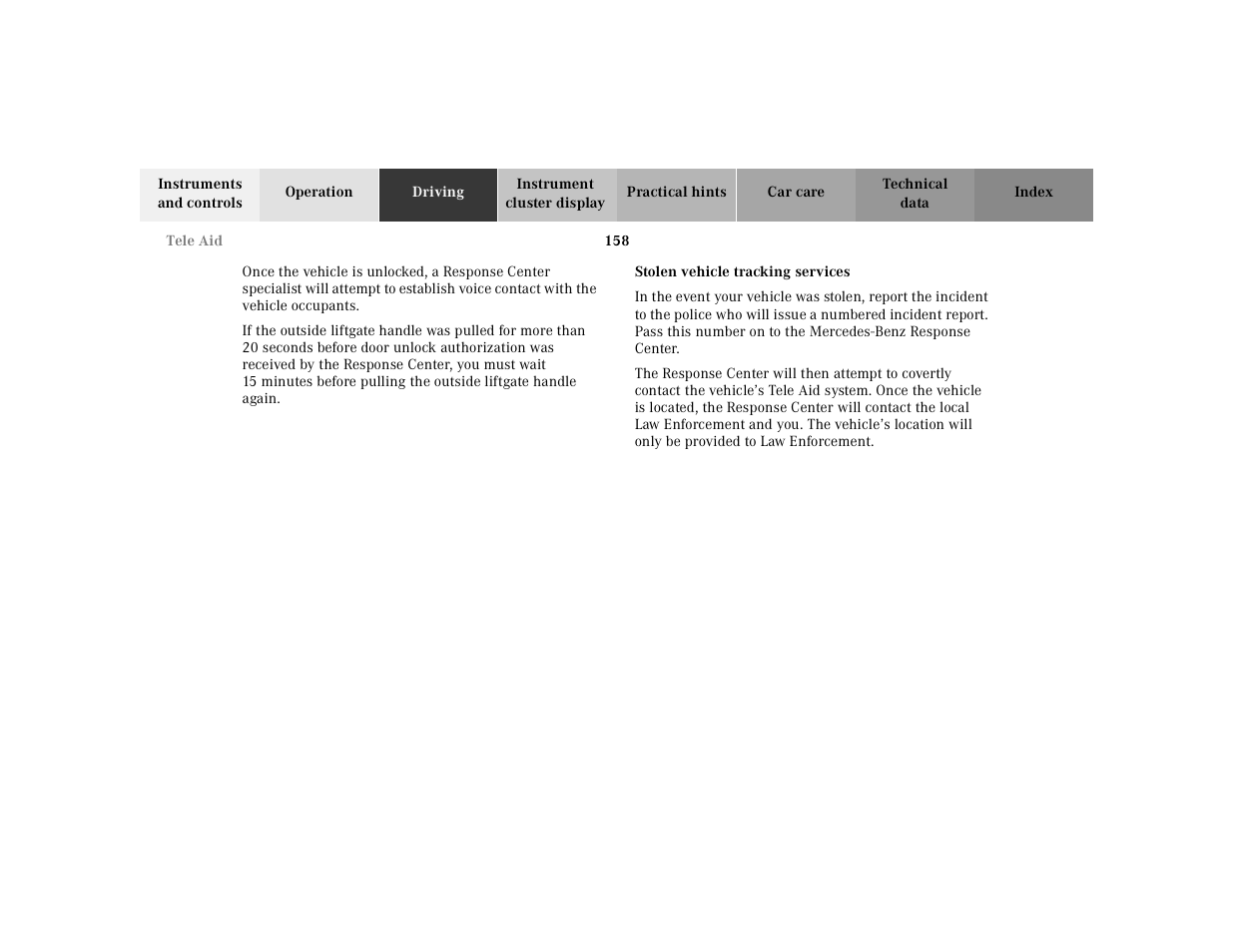 Mercedes-Benz 2001 ML 55 AMG User Manual | Page 161 / 317