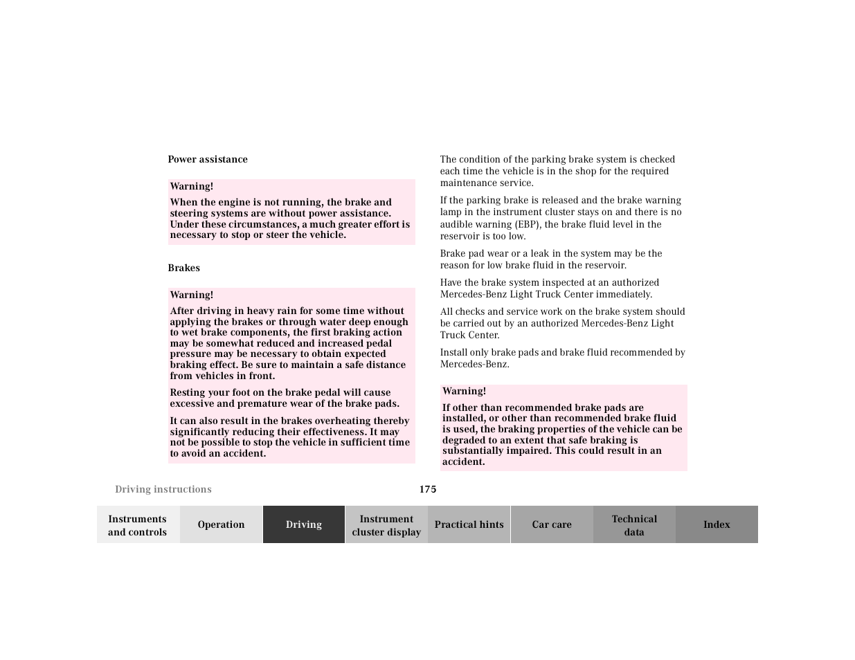 Mercedes-Benz 2001 ML 55 AMG User Manual | Page 178 / 317