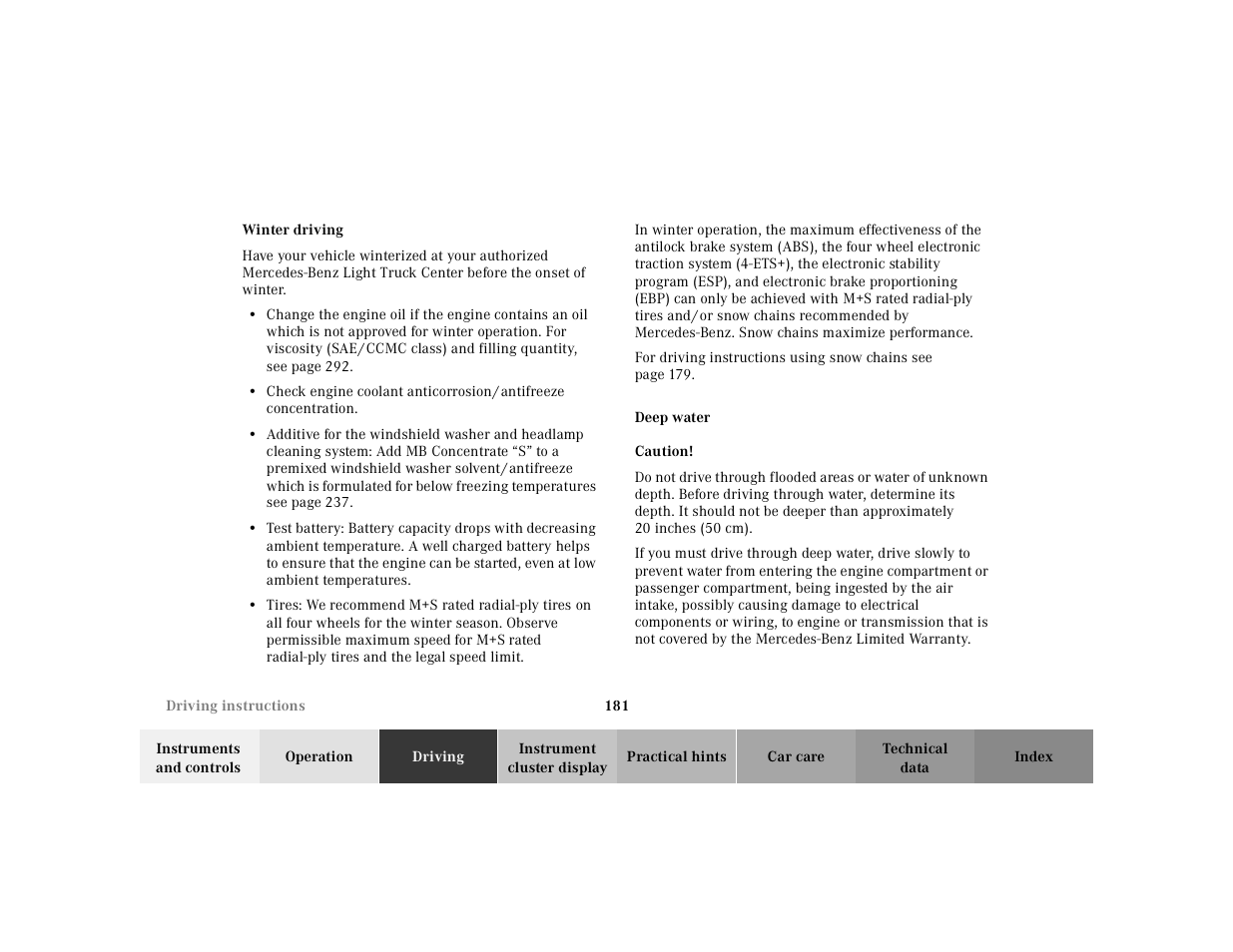 Mercedes-Benz 2001 ML 55 AMG User Manual | Page 184 / 317