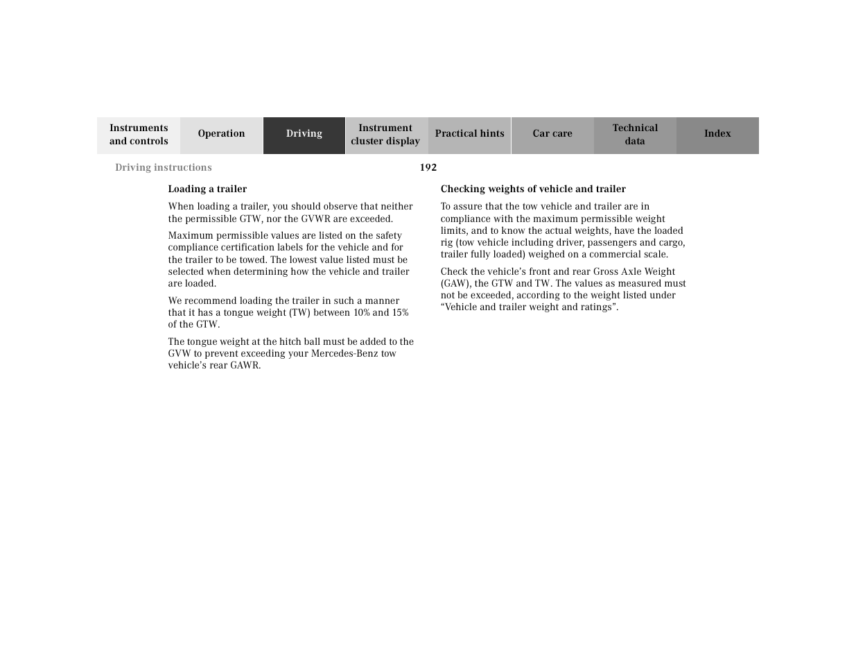 Mercedes-Benz 2001 ML 55 AMG User Manual | Page 195 / 317