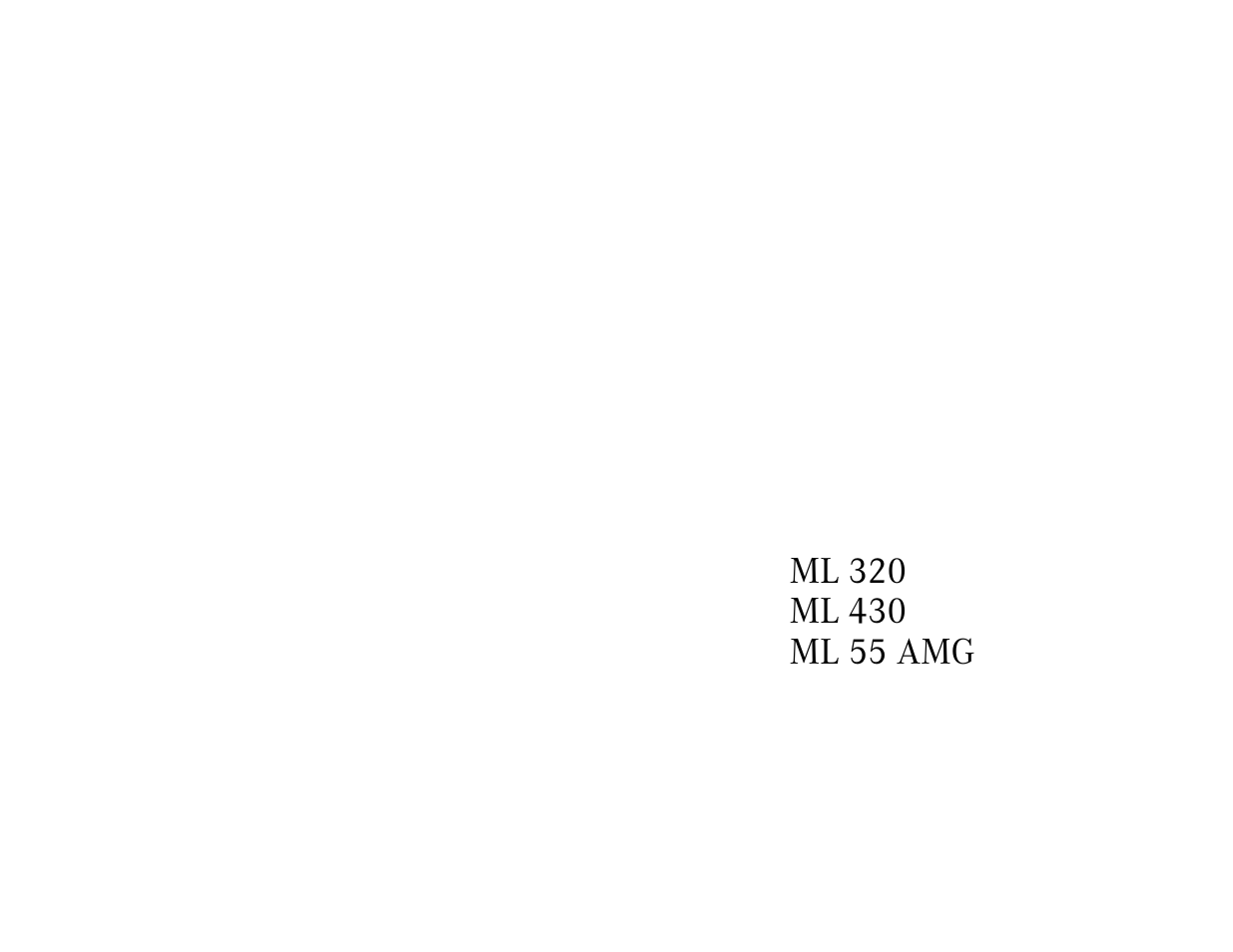 Mercedes-Benz 2001 ML 55 AMG User Manual | Page 2 / 317